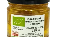 Ekologiczna Cytryna w syropie z imbirem – 220ml